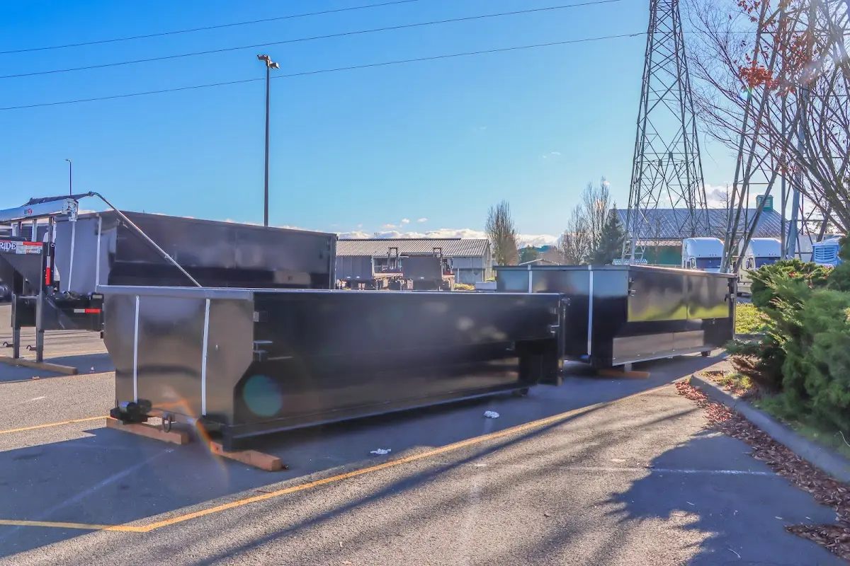 Roll-off dumpster ready for waste disposal at job site for Estate Cleanout Dumpster Rental in Keystone
